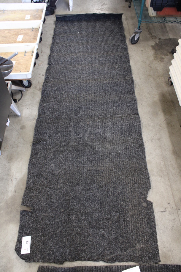Gray Floor Mat Runner. 34x116