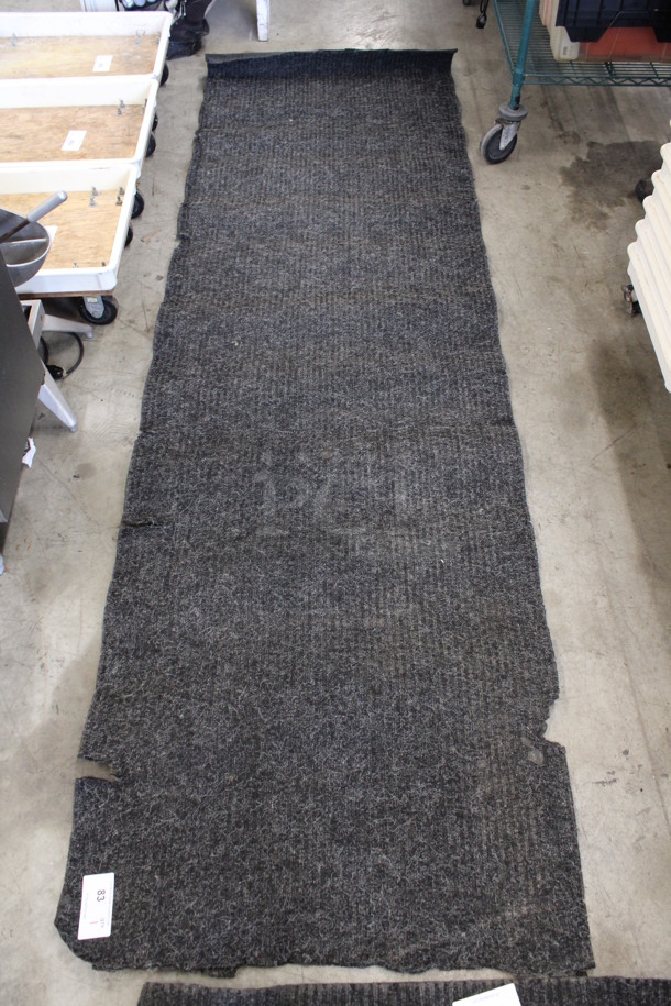 Gray Floor Mat Runner. 34x116 - Image 1 of 4