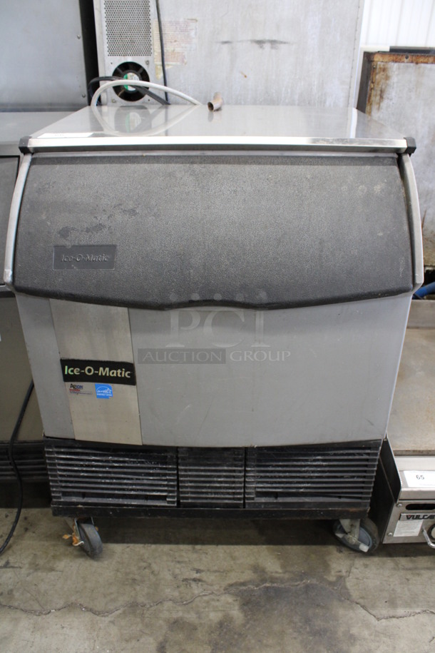 Ice O Matic Model ICEU300FA3 Stainless Steel Commercial Air Cooled Self Contained Undercounter Ice Machine on Commercial Casters. 115 Volts, 1 Phase. 30x29x40 - Image 1 of 7