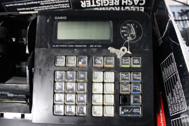 Casio Model SE-S700 Countertop Electronic Cash Register w/ Key. 13x13x6 - Image 3 of 4