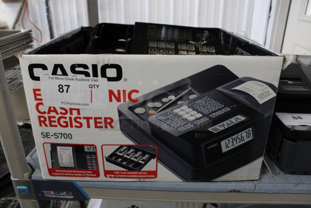 Casio Model SE-S700 Countertop Electronic Cash Register w/ Key. 13x13x6 - Image 4 of 4