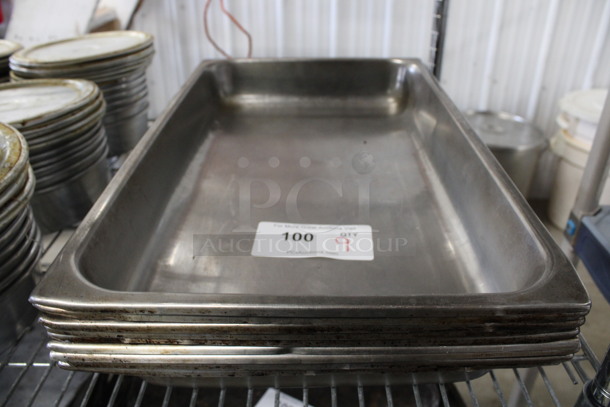 9 Stainless Steel Full Size Drop In Bins. 1/1x2. 9 Times Your Bid! - Image 1 of 4