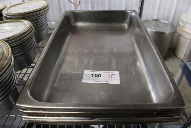 9 Stainless Steel Full Size Drop In Bins. 1/1x2. 9 Times Your Bid! - Image 2 of 4
