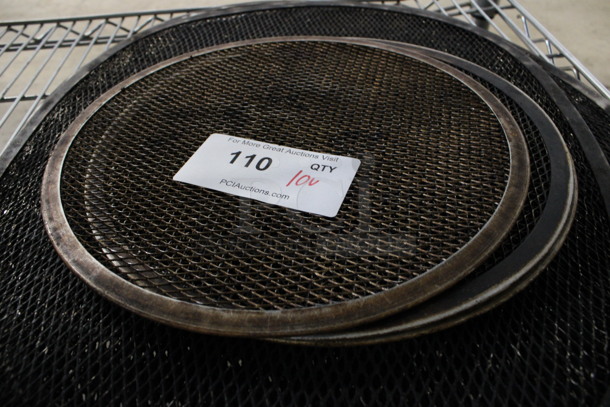 ALL ONE MONEY! Lot of 10 Various Mesh Pizza Screens. Includes 12x12 - Image 3 of 3