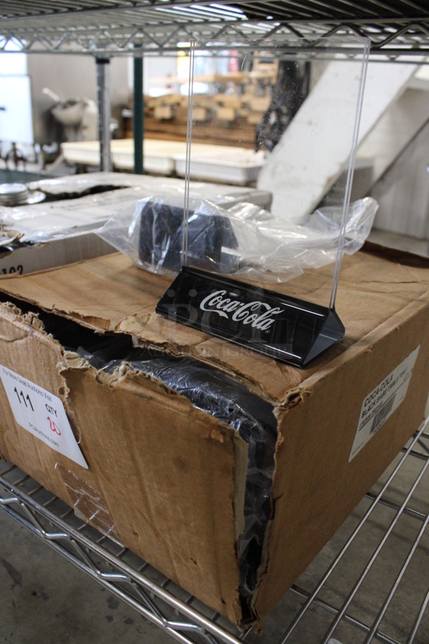 ALL ONE MONEY! Lot of 20 BRAND NEW IN BOX! Clear and Black Poly Countertop Paper / Menu Holders. 4x2x6.5 - Image 2 of 3