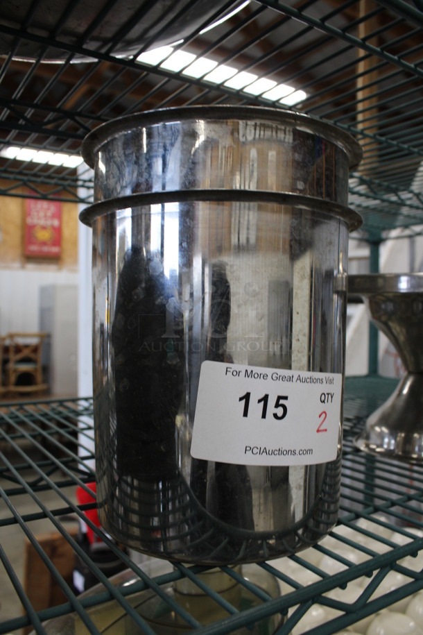 2 Metal Cylindrical Bins. 7.5x7.5x7.5. 2 Times Your Bid! - Image 2 of 3