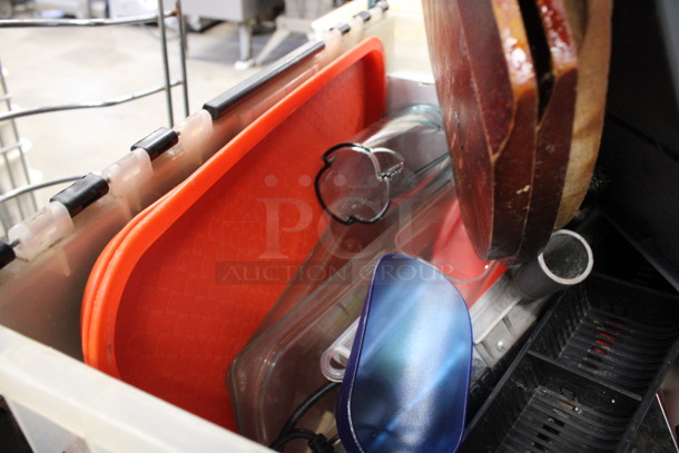 ALL ONE MONEY! Lot of Various Items Including Cash Drawer Inserts, Chargers and Bread Baskets in Poly Clear Bin! - Image 5 of 6