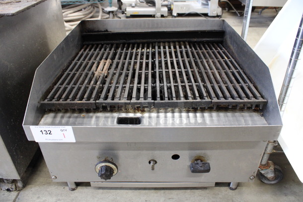 Stainless Steel Commercial Countertop Propane Gas Powered Charbroiler Grill. 24x24x16.5 - Image 1 of 5