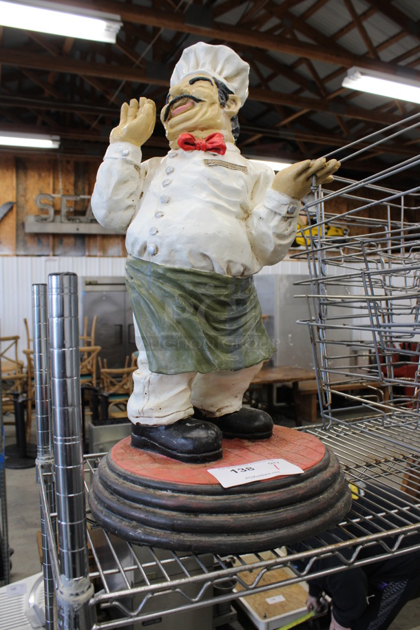 Countertop Italian Chef Figurine. 14x15x26