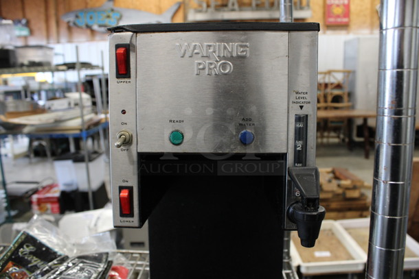 Waring Pro Stainless Steel Countertop Coffee Machine w/ Hot Water Dispenser. 8x16x16 - Image 3 of 5