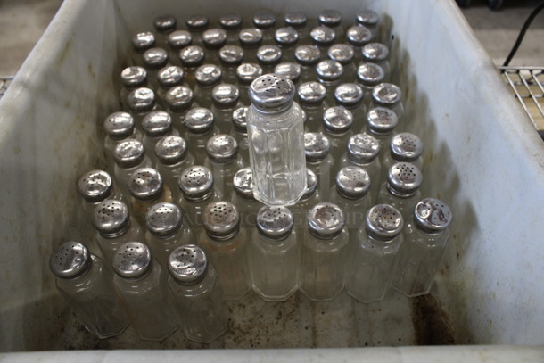 ALL ONE MONEY! Lot of 67 Salt and Pepper Shakers in Gray Bus Bin! 1.5x1.5x4 - Image 3 of 3