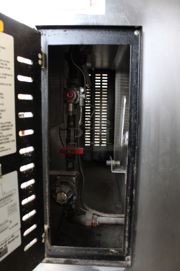 2 Marsal & Sons Model SD660 Stainless Steel Commercial Natural Gas Powered Single Deck Pizza Ovens on Metal Legs. Top Door Does Not Stay Closed. Comes w/ Cooking Stones! 80x48x66. 2 Times Your Bid! - Image 7 of 12