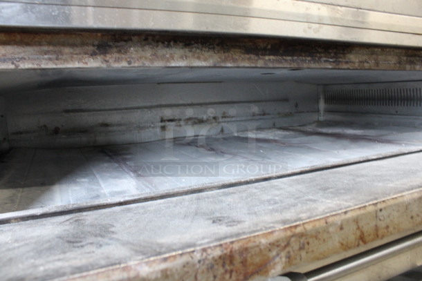 2 Marsal & Sons Model SD660 Stainless Steel Commercial Natural Gas Powered Single Deck Pizza Ovens on Metal Legs. Top Door Does Not Stay Closed. Comes w/ Cooking Stones! 80x48x66. 2 Times Your Bid! - Image 9 of 12