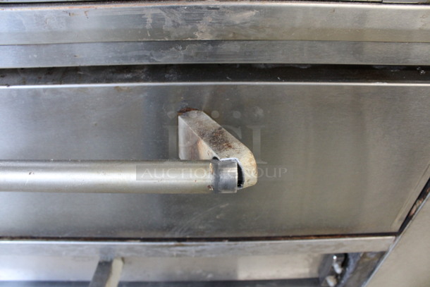 2 Marsal & Sons Model SD660 Stainless Steel Commercial Natural Gas Powered Single Deck Pizza Ovens on Metal Legs. Top Door Does Not Stay Closed. Comes w/ Cooking Stones! 80x48x66. 2 Times Your Bid! - Image 10 of 12