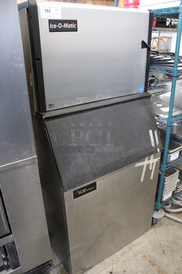 Ice O Matic Model ICE0500HT7 Stainless Steel Commercial Air Cooled Ice Machine Head on Ice O Matic Model B55PSA Commercial Ice Bin. 115 Volts, 1 Phase. 30x32x64.5 - Image 2 of 6