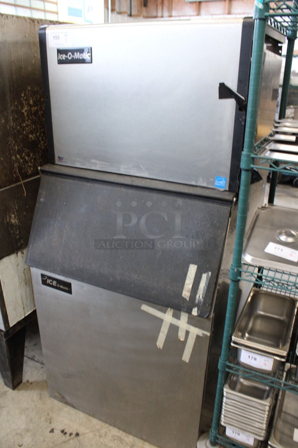 Ice O Matic Model ICE0500HT7 Stainless Steel Commercial Air Cooled Ice Machine Head on Ice O Matic Model B55PSA Commercial Ice Bin. 115 Volts, 1 Phase. 30x32x64.5 - Image 3 of 6