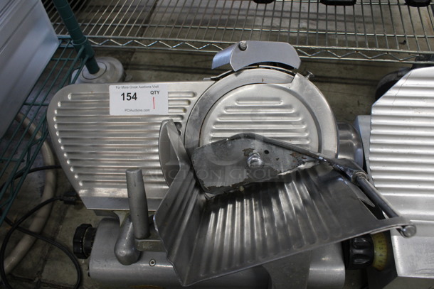Chefmate Stainless Steel Commercial Countertop Meat Slicer w/ Blade Sharpener. 22x15x14. Tested and Working! - Image 3 of 5