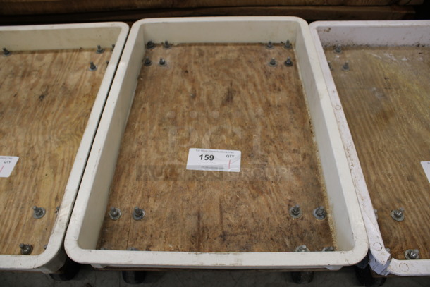 White Poly Dough Bin Dolly on Commercial Casters. 18x26x8.5 - Image 3 of 3