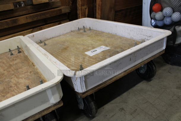 White Poly Dough Bin Dolly on Commercial Casters. 18x26x8.5 - Image 2 of 3