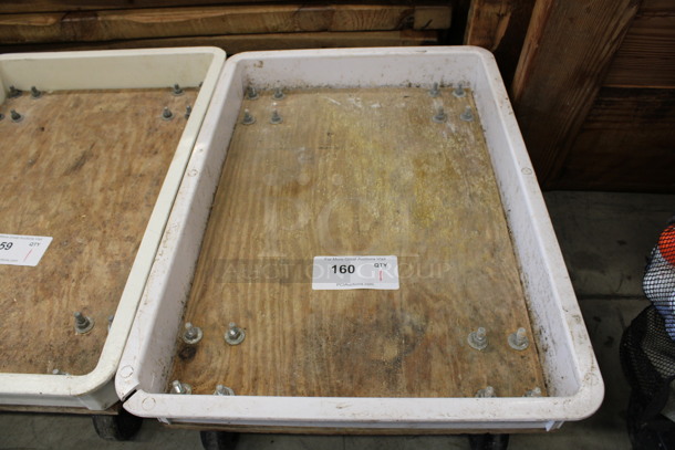 White Poly Dough Bin Dolly on Commercial Casters. 18x26x8.5 - Image 3 of 3