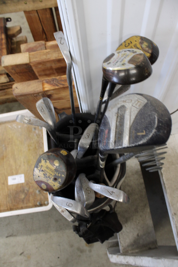 ALL ONE MONEY! Lot of Golf Clubs in Golf Bag w/ 3 Socks and Various Golf Balls. 2, 3, 4, 5, 6, 7 and P Putter. 2, 3, 4 Clubs. Bag: 12x10x35 - Image 3 of 10