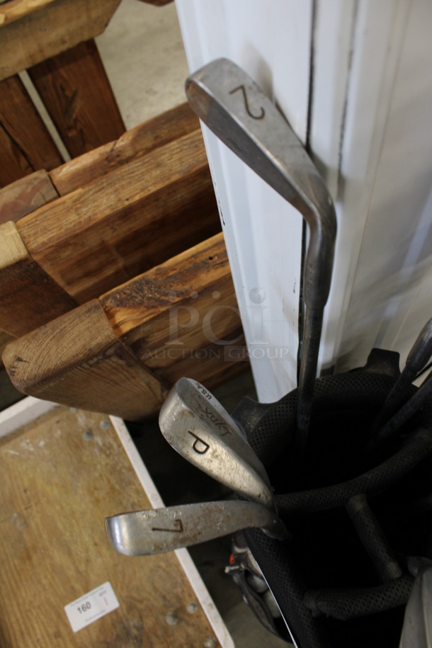 ALL ONE MONEY! Lot of Golf Clubs in Golf Bag w/ 3 Socks and Various Golf Balls. 2, 3, 4, 5, 6, 7 and P Putter. 2, 3, 4 Clubs. Bag: 12x10x35 - Image 4 of 10