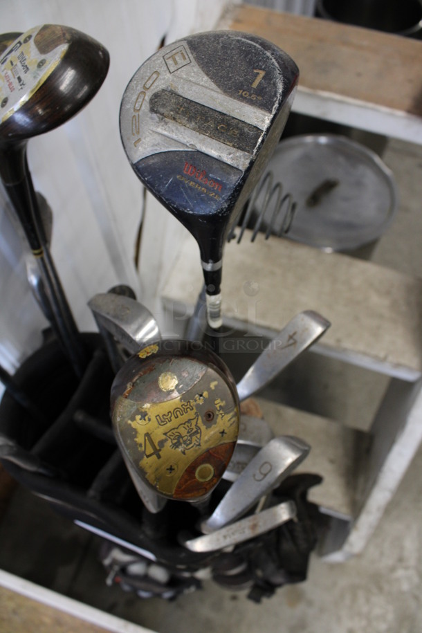 ALL ONE MONEY! Lot of Golf Clubs in Golf Bag w/ 3 Socks and Various Golf Balls. 2, 3, 4, 5, 6, 7 and P Putter. 2, 3, 4 Clubs. Bag: 12x10x35 - Image 7 of 10