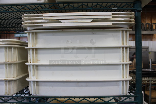 7 White Poly Dough Bins w/ 6 Lids. 18x26x3. 7 Times Your Bid! - Image 3 of 3