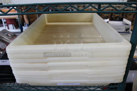 9 Poly Bins. 18x26x3. 9 Times Your Bid!