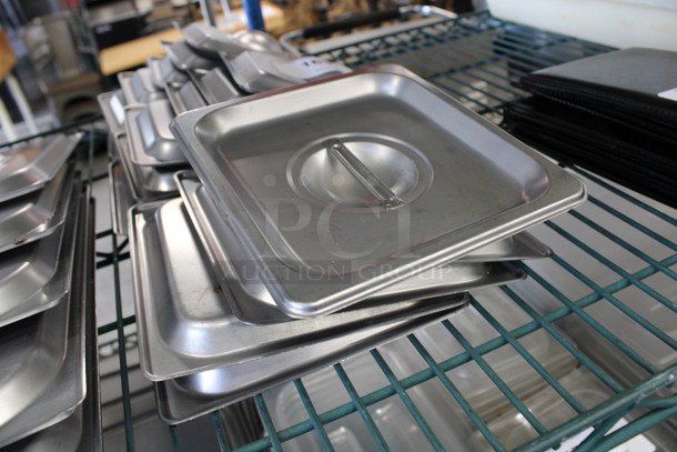 12 Stainless Steel 1/6 Size Drop In Bin Lids. 12 Times Your Bid! - Image 2 of 2