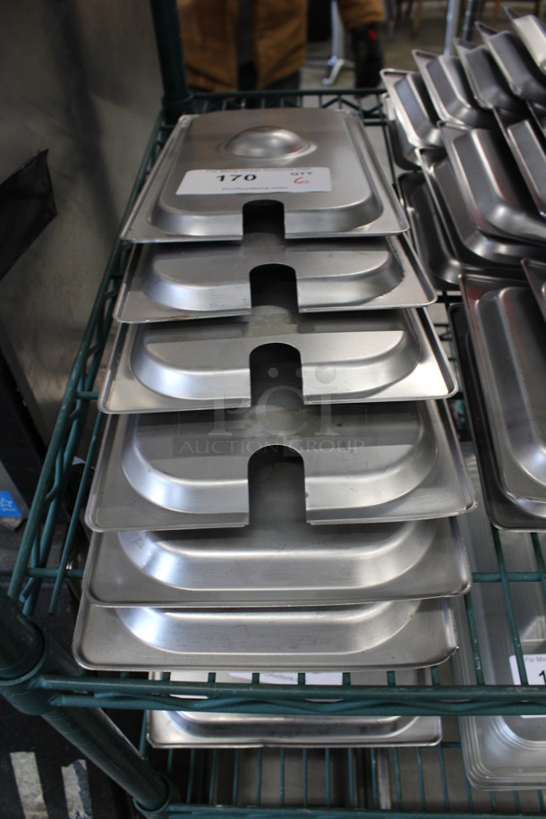 6 Stainless Steel 1/3 Size Drop In Bin Lids. 6 Times Your Bid! - Image 1 of 2