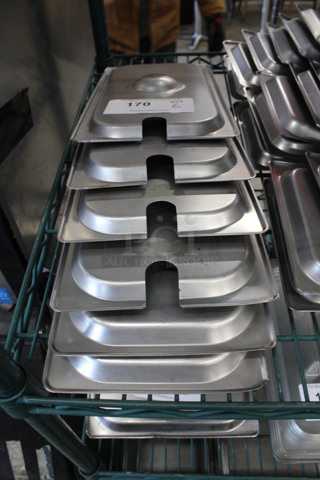 6 Stainless Steel 1/3 Size Drop In Bin Lids. 6 Times Your Bid!