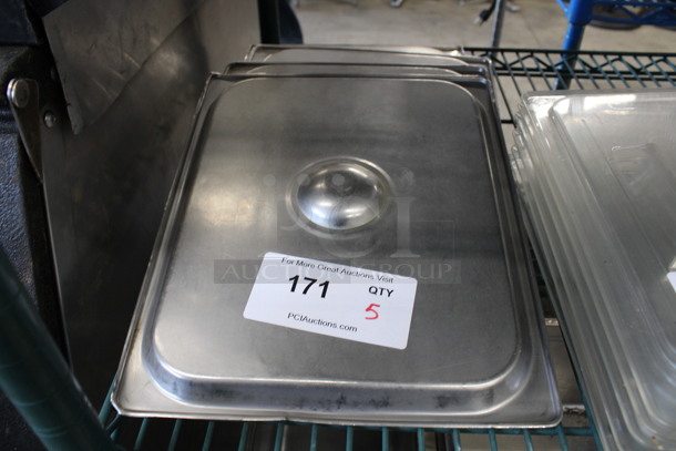 5 Stainless Steel 1/2 Size Drop In Bin Lids. 5 Times Your Bid! - Image 2 of 2