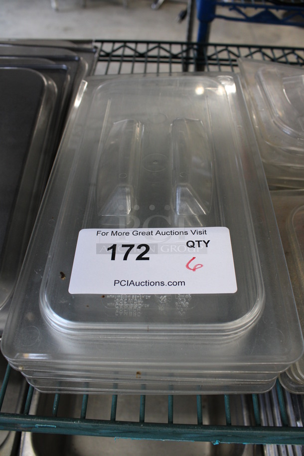 ALL ONE MONEY! Lot of 6 Clear Poly 1/3 Size Drop In Bins! - Image 1 of 3