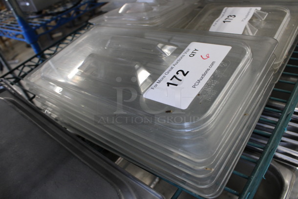 ALL ONE MONEY! Lot of 6 Clear Poly 1/3 Size Drop In Bins! - Image 2 of 3