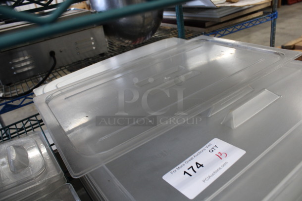 ALL ONE MONEY! Lot of 13 Clear Poly Full Size Drop In Bins! - Image 2 of 2