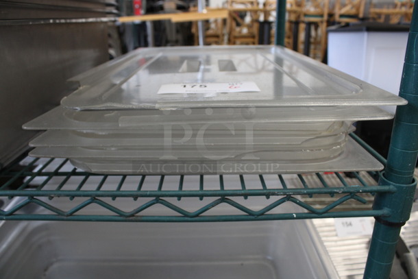 ALL ONE MONEY! Lot of 6 Clear Poly Full Size Drop In Bins! - Image 2 of 3