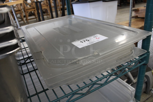 ALL ONE MONEY! Lot of 6 Clear Poly Full Size Drop In Bins! - Image 3 of 3