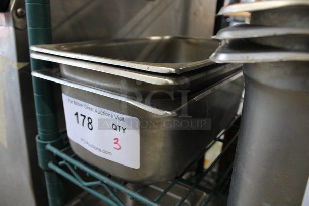 3 Stainless Steel 1/3 Size Drop In Bins. 1/3x4. 3 Times Your Bid! - Image 3 of 3