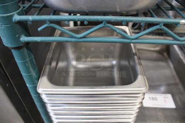 12 Stainless Steel 1/6 Size Drop In Bins. 1/6x4. 12 Times Your Bid! - Image 3 of 3