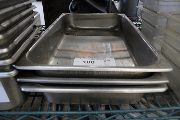 3 Stainless Steel Drop In Bins. 10x16.5x2.5. 3 Times Your Bid! - Image 1 of 3