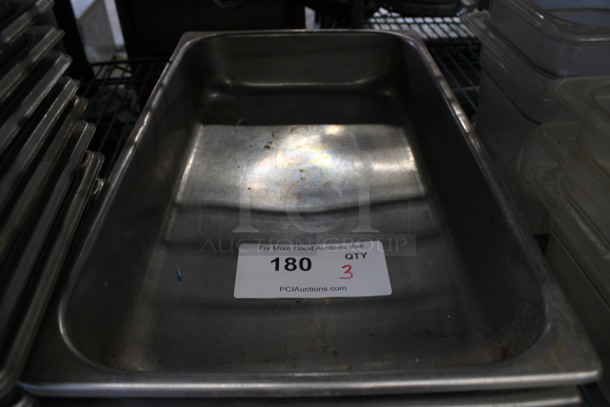 3 Stainless Steel Drop In Bins. 10x16.5x2.5. 3 Times Your Bid! - Image 2 of 3