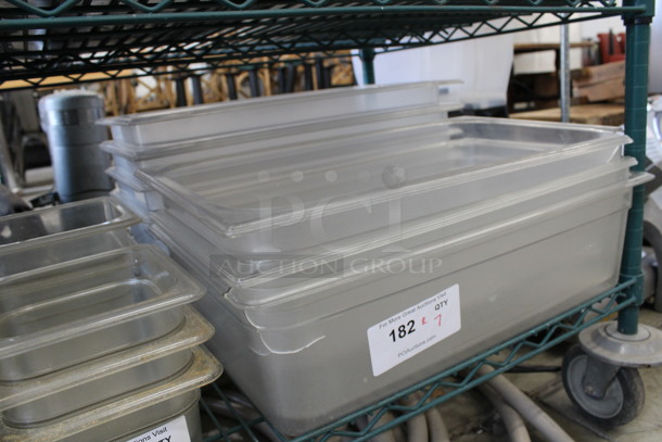 ALL ONE MONEY! Lot of 7 Full Size Clear Poly 1/6 Size Drop In Bins. 1/1x6 - Image 2 of 3