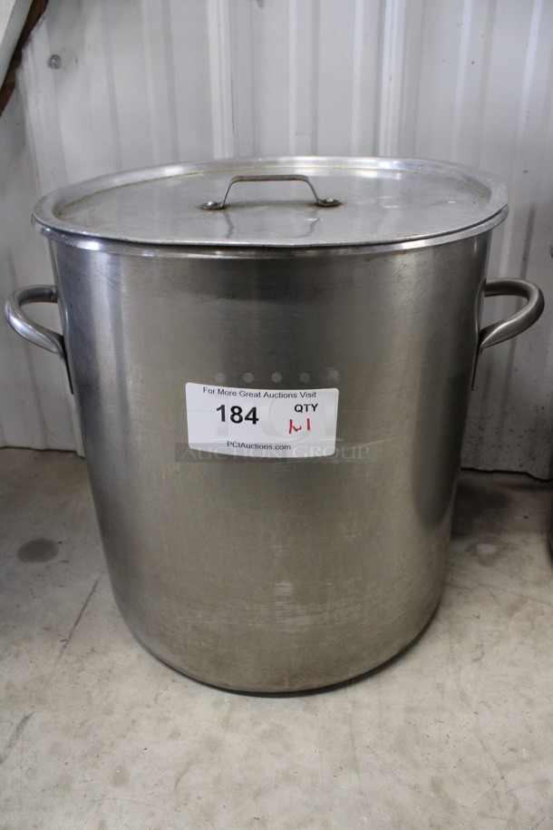 Stainless Steel Stock Pot w/ Lid. 17x15x16