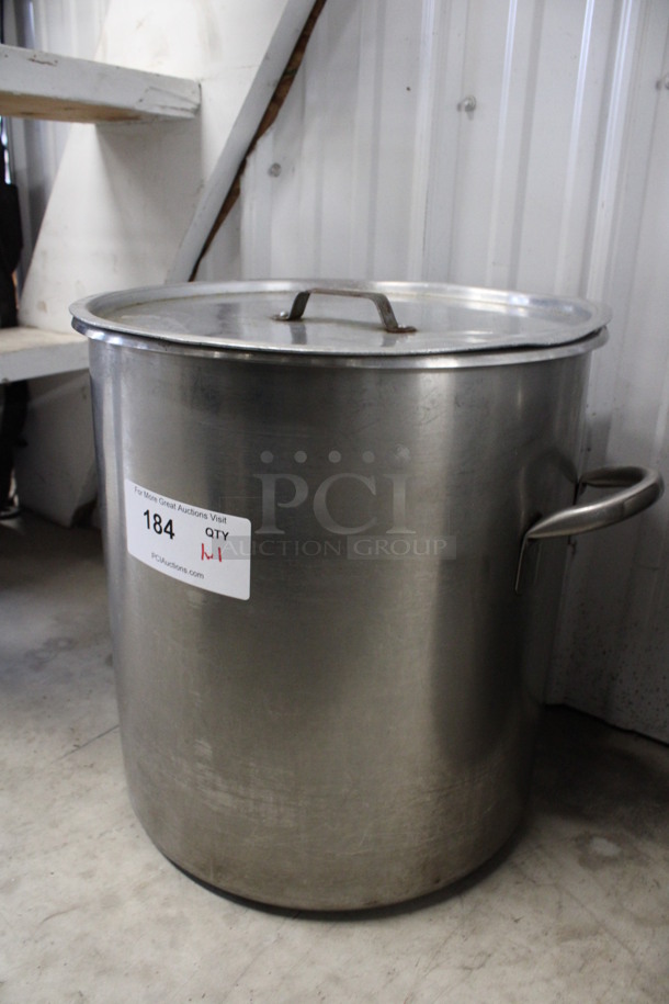 Stainless Steel Stock Pot w/ Lid. 17x15x16 - Image 2 of 3
