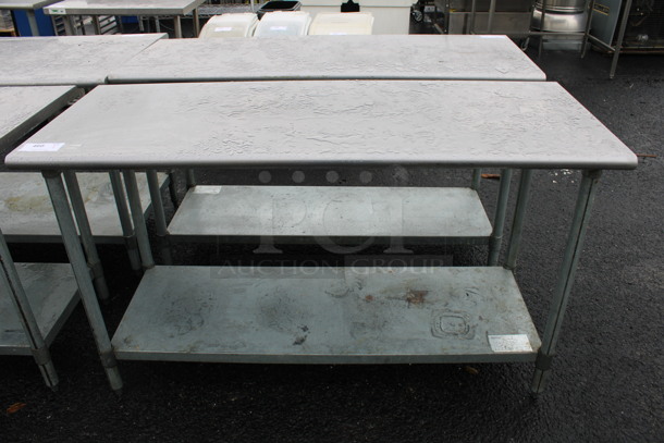 Stainless Steel Commercial Table w/ Metal Under Shelf. 60x24x35