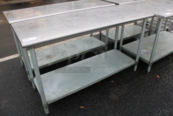 Stainless Steel Commercial Table w/ Metal Under Shelf. 60x24x35