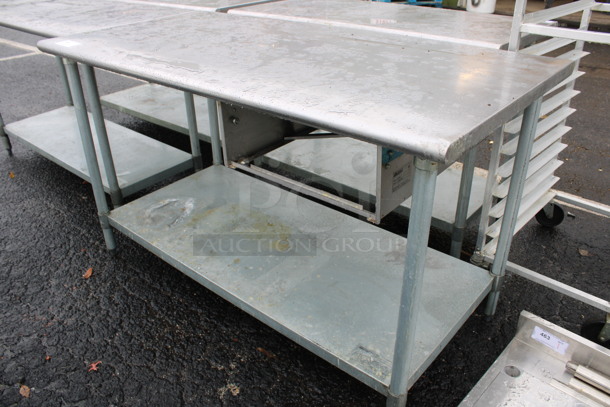 Stainless Steel Commercial Table w/ Metal Under Shelf. 60x30x35