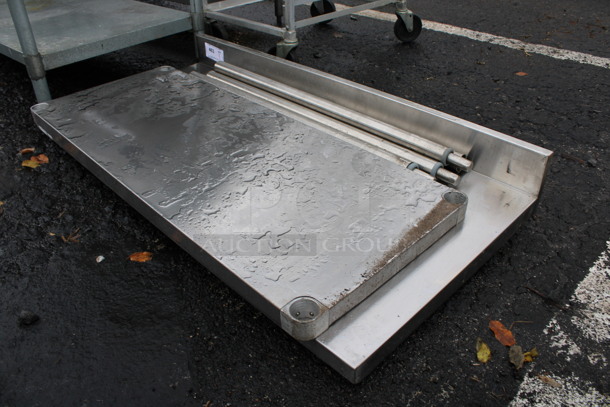 Stainless Steel Tabletop, Stainless Steel Under Shelf and 4 Metal Legs. 48x24x7, 35" - Image 2 of 3