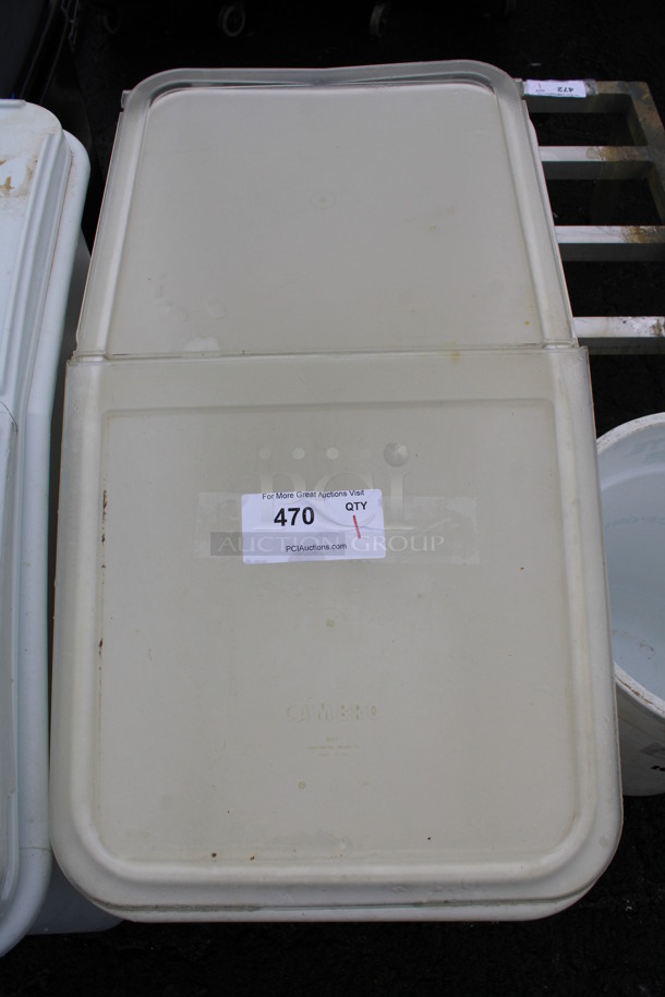 White Poly Ingredient Bin w/ Lid on Commercial Casters. 16x30x29 - Image 3 of 4